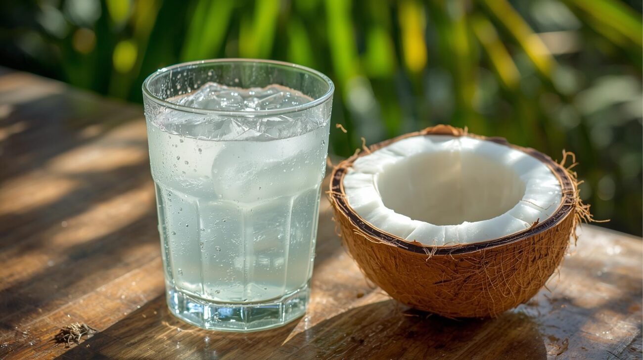 Fresh coconut water, a hydration choice in Lizzo’s weight loss diet.